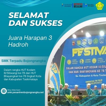 Tim Hadroh SMK Terpadu Bojongnangka Raih Juara dalam Festival Sinergitas